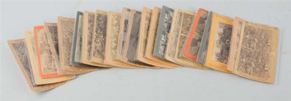 LOT OF 21: STEREOVIEWS DISASTERS.                 