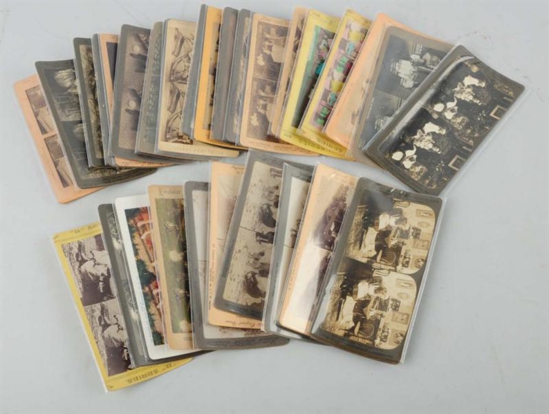 LOT OF 34: STEREOVIEWS CHILDEN WITH TOYS.         