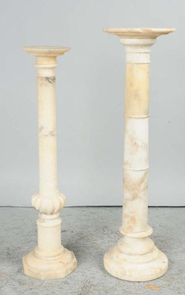 LOT OF 2: MARBLE STANDS.                          
