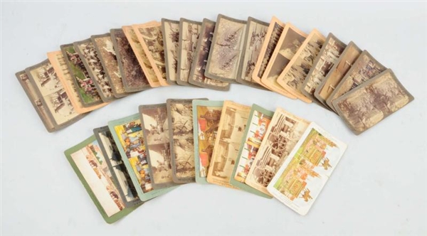 LOT OF 25+ ASSORTED STEREOVIEWS.                  