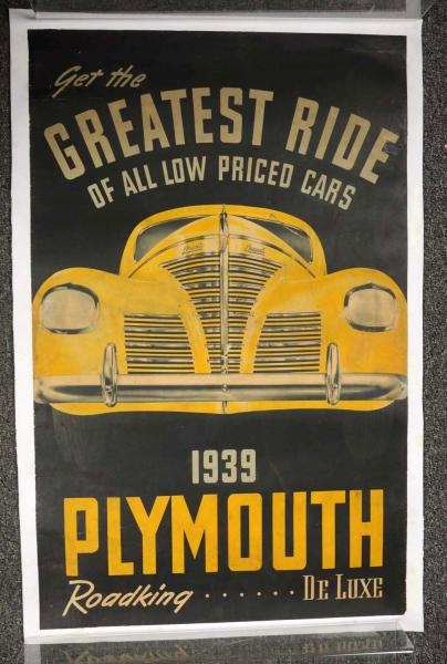 1939 PLYMOUTH POSTER.                             