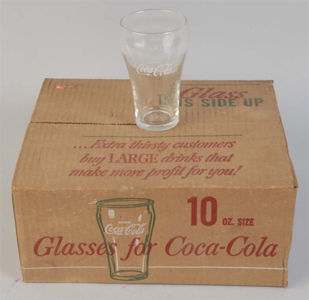 COCA-COLA GLASSES IN BOX.                         