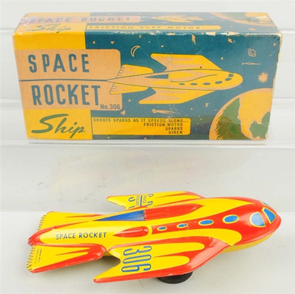 AUTOMATIC TOY COMPANY SPACE ROCKET TOY.           