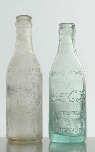 LOT OF 2:GLASS COCA-COLA BOTTLES.                 