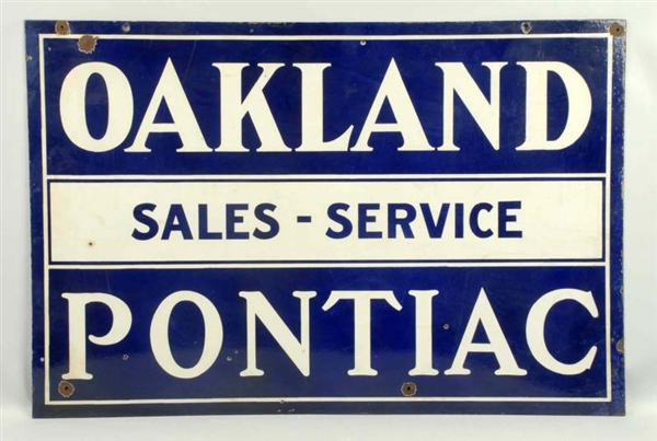 OAKLAND PONTIAC SALES - SERVICE.                  