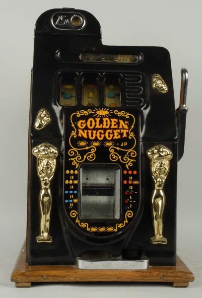 MILLS 25¢ GOLDEN NUGGET SLOT MACHINE.             