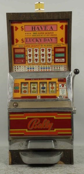 BALLY FOUR REEL HAVE A LUCKY DAY 25¢ SLOT MACHINE 