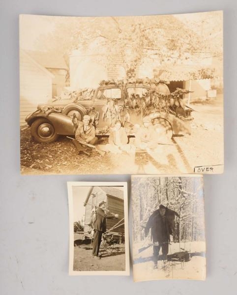 LOT OF 3: PHOTOS HUNTING SCENES.                  