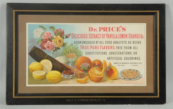 DR. PRICE’S TRUE FLAVORS PAPER SIGN.              