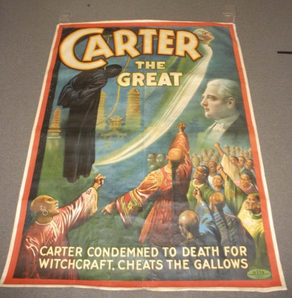 LARGE CARTER THE GREAT PAPER MAGIC POSTER.        