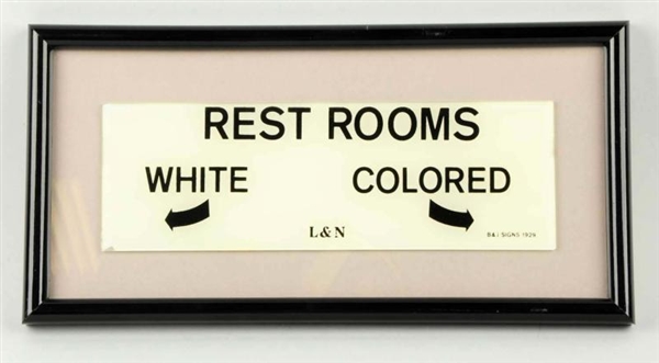 EARLY RESTROOMS SIGN.                             