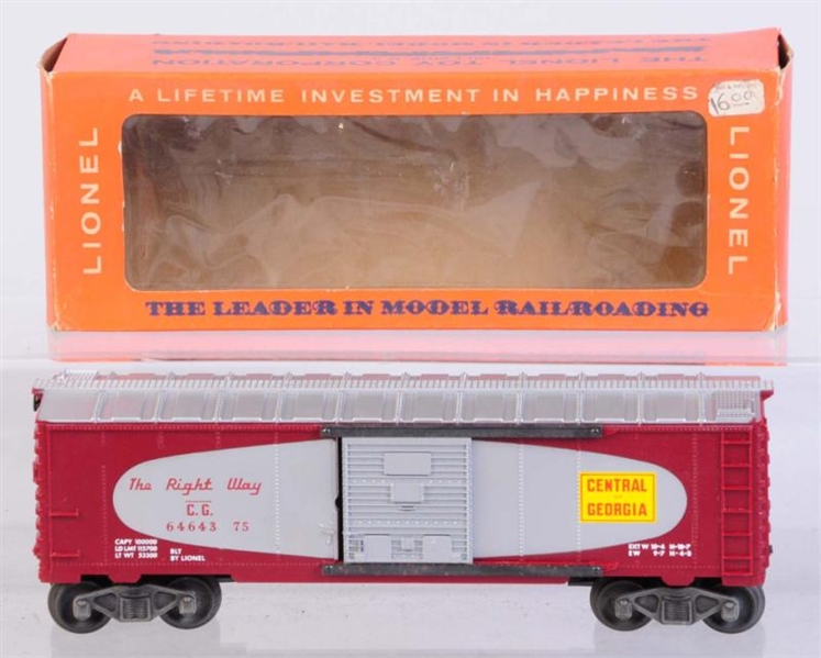 LIONEL NO.6464-375 CENTRAL OF GEORGIA BOX CAR.    