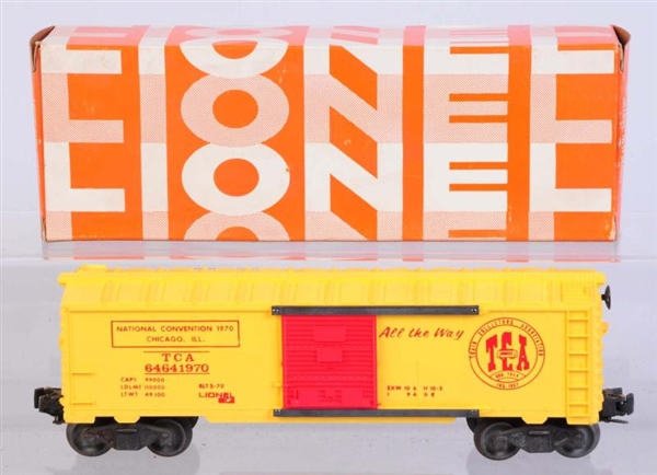 LIONEL NO.6464-1970TTA CONVENTION BOX CAR.        