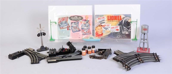 LOT OF LIONEL ACCESSORIES & PAPERWORK.            