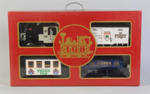 LGB BEER TRAIN SET IN BOX.                        