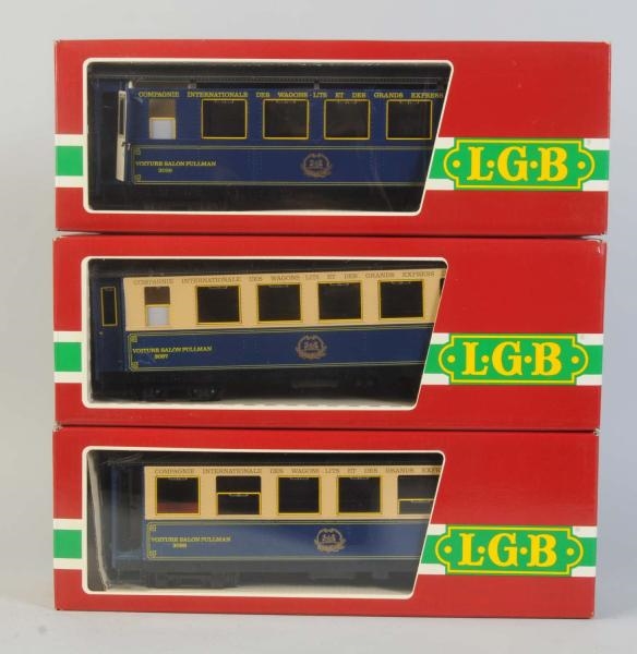 LOT OF 3: LGB TRAINS IN BOXES.                    