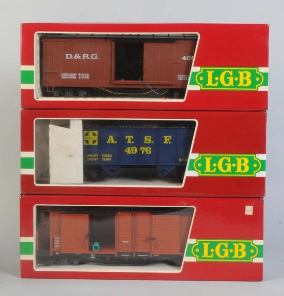 LOT OF 3: LGB FREIGHT CARS.                       