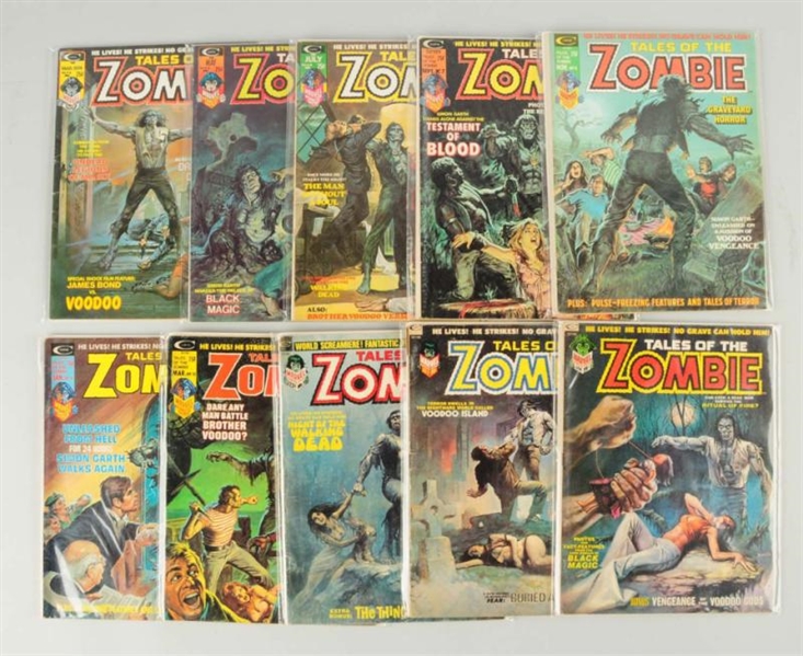 LOT OF 10: TALES OF THE ZOMBIE MAGAZINES.         