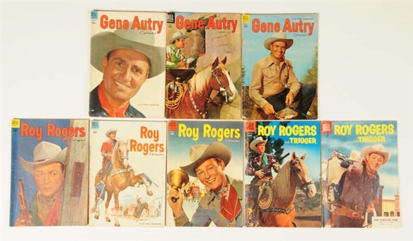 LOT OF 8: ROY ROGERS AND GENE AUTRY COMICS.       