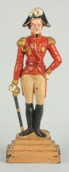 CAST IRON FRENCH SOLDIER DOORSTOP.                