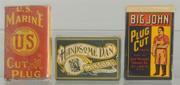 LOT OF 3: TOBACCO PACKS.                          