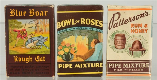LOT OF 3: PIPE TOBACCO PACKS.                     