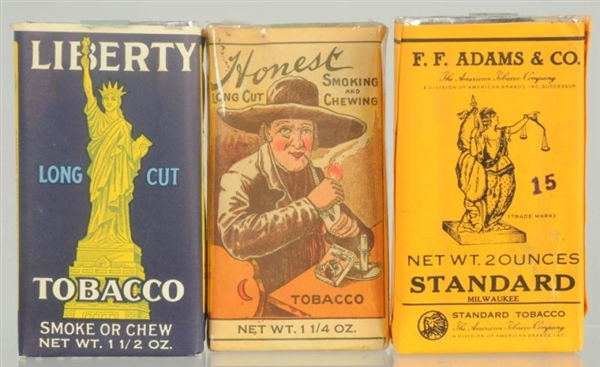 LOT OF 3: TOBACCO POUCHES.                        