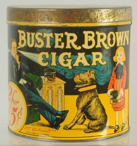 BUSTER BROWN CIGAR TIN.                           