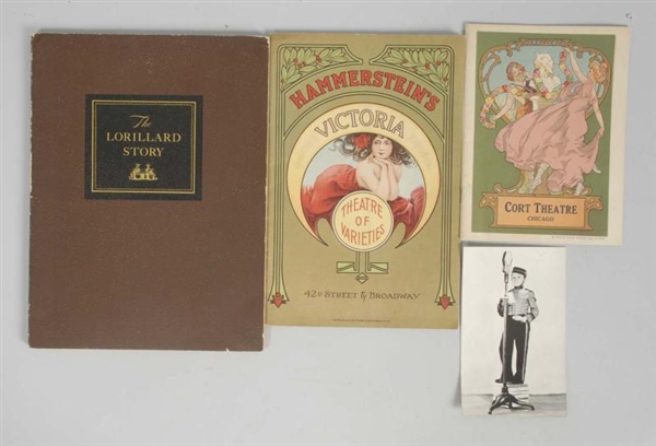 LOT OF 3: TOBACCO RELATED BOOKLETS & A POSTCARD.  