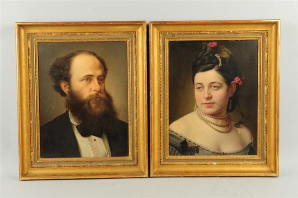 PAIR OF LATE 19TH CENTURY PORTRAITS.              