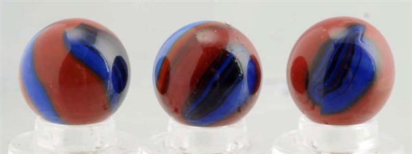 LOT OF 3: MARBLE KING SPIDERMEN MARBLES.          