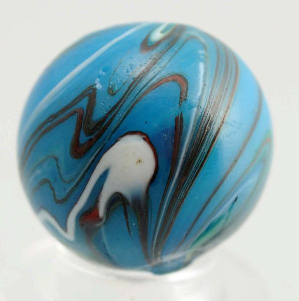 TURQUOISE BANDED OPAQUE MARBLE.                   