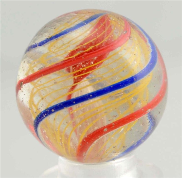 3-STAGE RIBBON CORE SWIRL MARBLE.                 