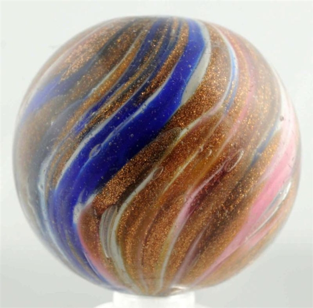 OUTSTANDING LARGE ONIONSKIN LUTZ MARBLE.          
