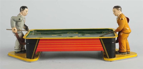 RANGER STEEL TIN LITHO WIND-UP POOL PLAYER TOY.   