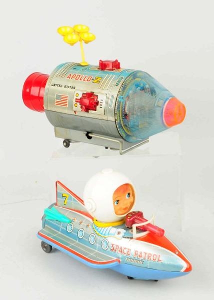 LOT OF 2: JAPANESE BATTERY OPERATED SPACE VEHICLE 