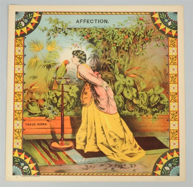 AFFECTION TOBACCO CRATE LABEL.                    