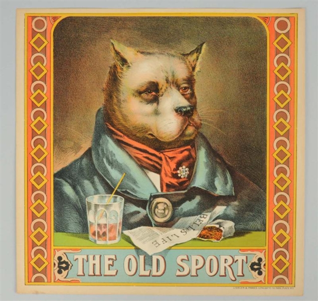 THE OLD SPORT TOBACCO CRATE LABEL.                