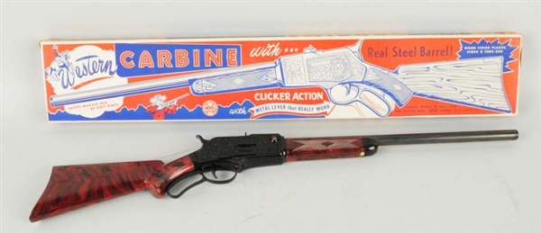 MARX WESTERN CARBINE CLICKER ACTION TOY RIFLE.    