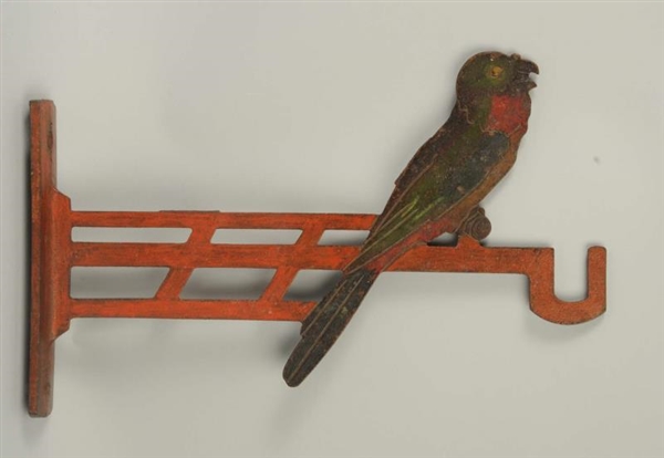 CAST IRON PARROT PLANT OR BIRD CAGE HOOK.         