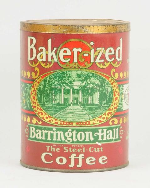 BAKER-IZED COFFEE TIN.                            