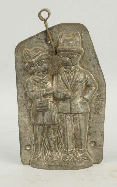 STANDING RABBIT COUPLE CHOCOLATE CANDY MOLD.      