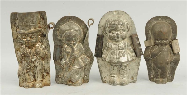 LOT OF 4: CHOCOLATE MOLDS DEPICTING CHILDREN.     