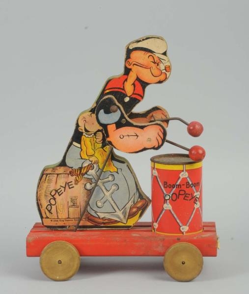 FISHER PRICE PAPER ON WOOD POPEYE BOOM- BOOM TOY. 