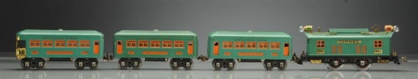 LIONEL 253 WITH 607 & 608 PASSENGER CARS.         