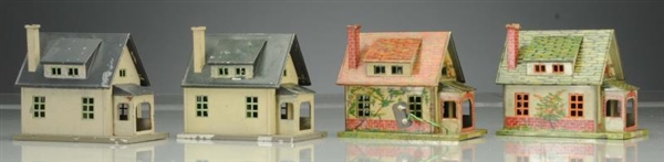 LIONEL 4 184 BUNGALOWS 2 PAINTED & 2 LITHOGRAPHED 