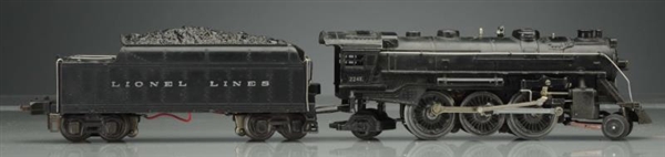LIONEL 224E WITH DIE CAST 2224 TENDER.            