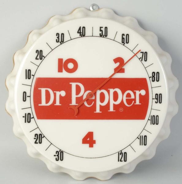 DR. PEPPER BOTTLE CAP THERMOMETER.                