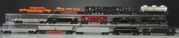 LOT OF 15: ASSORTED LIONEL ROLLING STOCK POST WAR 