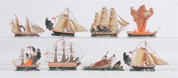 LOT OF 8: PIECES OF 19TH CENTURY PRUSSIAN SHIPS.  
